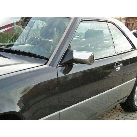 Set de 2 capace/carcase de oglinzi cromate pentru Mercedes E-Class A124 C124 S124 W124|190 W201