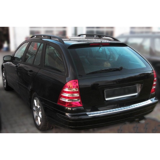 Ornament protectie bara spate/portbagaj crom Mercedes C-Class S203 T-Model break 2001-2007