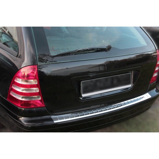 Ornament protectie bara spate/portbagaj crom Mercedes C-Class S203 T-Model break 2001-2007