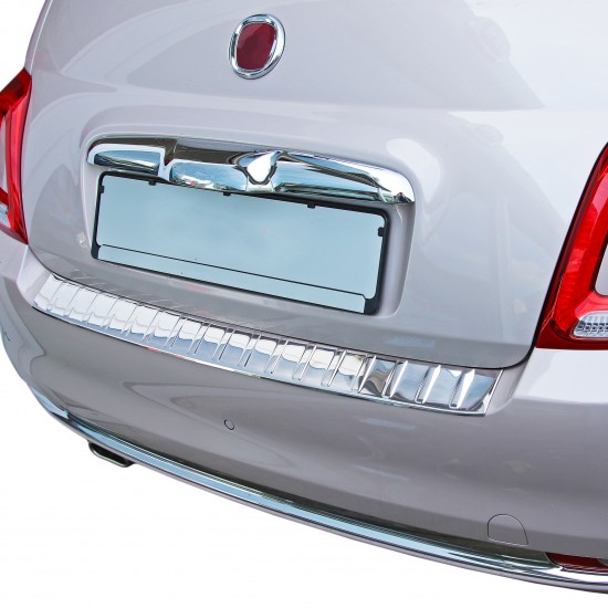 Ornament protectie bara spate/portbagaj crom Fiat 500 Facelift/ 500c Cabrio 2016-prezent