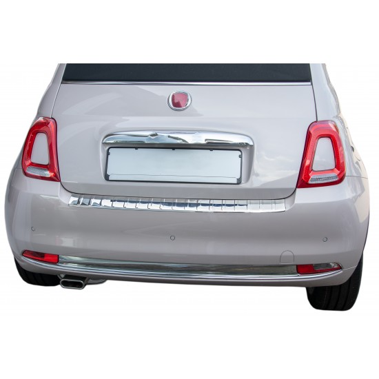 Ornament protectie bara spate/portbagaj crom Fiat 500 Facelift/ 500c Cabrio 2016-prezent