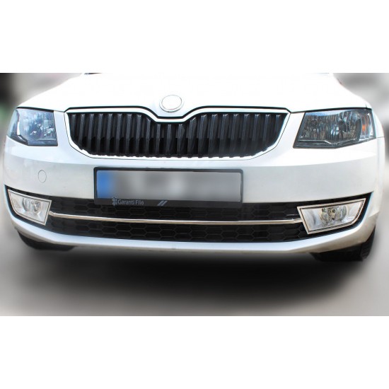 Ornamente cromate pentru proiectoare/faruri ceata Skoda Octavia 3, III 2013-2016