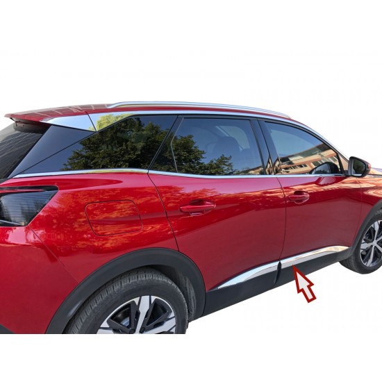 Ornamente crom bandouri usi/portiere Peugeot 3008 II din 2016