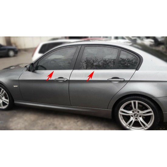 Chedere cromate usi/geamuri BMW seria 3 E90 2005-2011