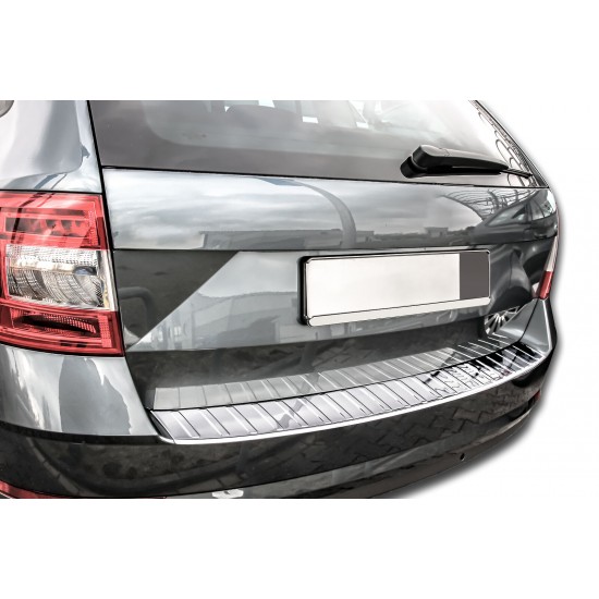 Ornament protectie bara spate/portbagaj crom Skoda Octavia 3 Break/Combi Facelift 2017-2020