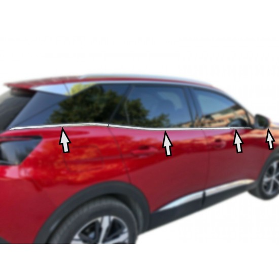 Ornamente chedere geamuri usi crom Peugeot 3008 II din 2016