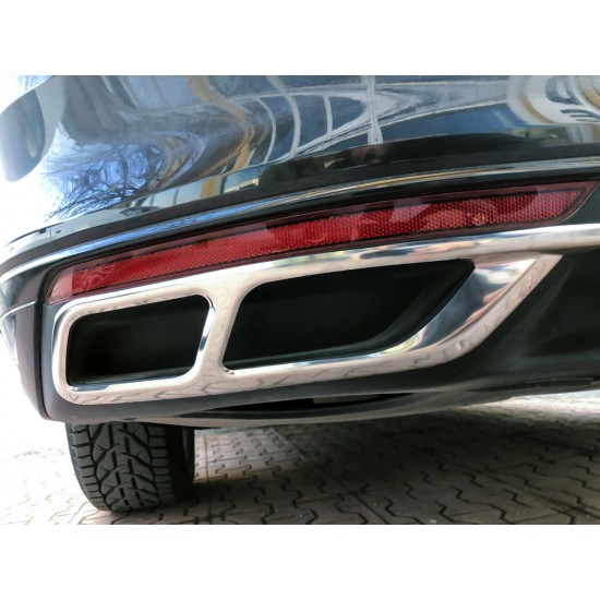 Ornamente cromate pentru bara spate/evacuare/tobe Volkswagen Passat B8 Facelift Berlina, Break din 2019