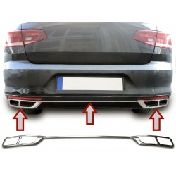 Ornamente cromate pentru bara spate/evacuare/tobe Volkswagen Passat B8 Facelift Berlina, Break din 2019