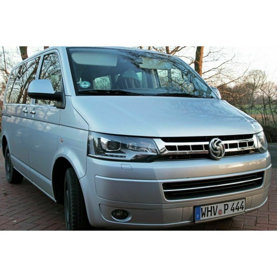 Ornamente crom bara fata, grila/radiator VW T5 Facelift din 09.09.2009-2015