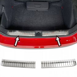 Set de 2 ornamente protectie portbagaj interior cromate pentru Skoda Kamiq din 2019