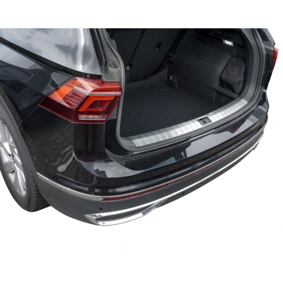 Set de 2 protectii bara spate si interior portbagaj mat premium pentru VW Tiguan II, 2 din 2016
