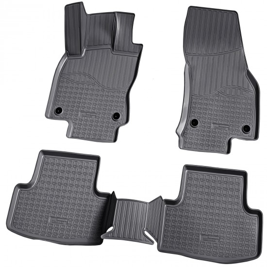 Set de 5 covorase cauciuc 3D stil tavita premium pentru Skoda Karoq,  VW T-ROC, Seat Ateca