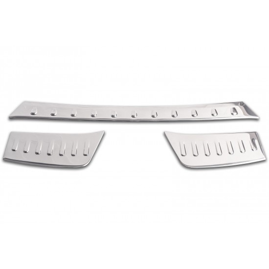 Set de 3 ornamente protectie bara spate/portbagaj crom pentru Opel Grandland X din 2017