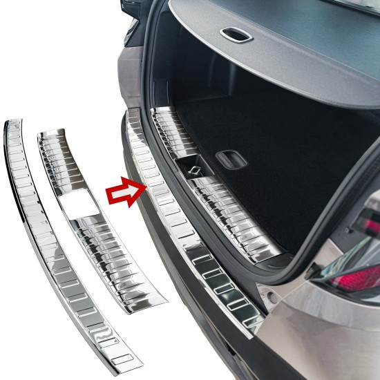 Set de 2 protectii bara spate si interior portbagaj crom premium pentru Hyundai Tucson din 2020