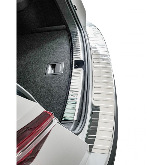 Set de 2 protectii bara spate si interior portbagaj crom premium pentru Skoda Karoq din 2017