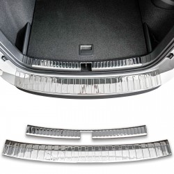 Set de 2 protectii bara spate si interior portbagaj crom premium pentru Skoda Karoq din 2017