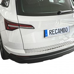 Set de 2 protectii bara spate si interior portbagaj crom premium pentru Skoda Karoq din 2017