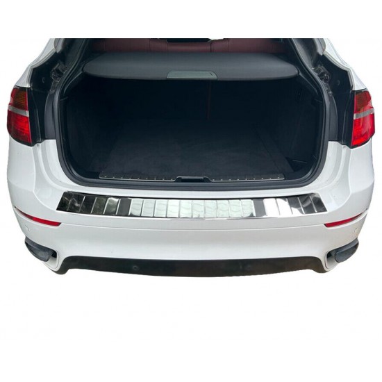 Ornament protectie portbagaj/bara spate crom pentru BMW X6 E71, E72 din 2008-2014