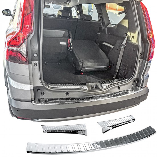 Set de 2 protectii bara spate si interior portbagaj crom premium pentru Dacia Jogger din 2021