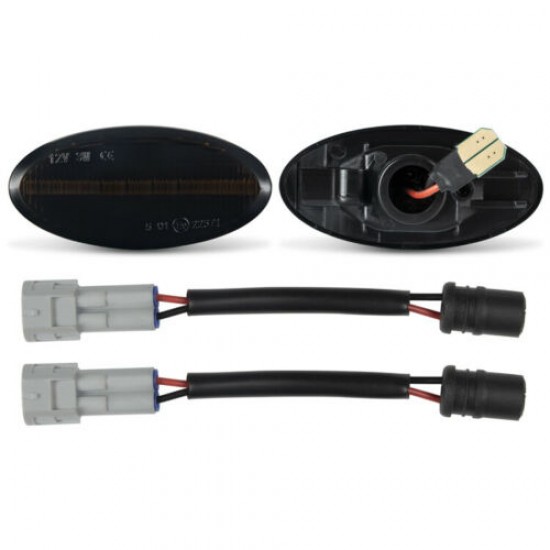 Set de 2 Lampi semnalizare laterala/aripi LED fumurii pentru Mazda 2, 3, 5, 6, BT-50 pick up, MPV II