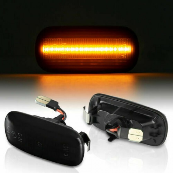 Lampi semnalizare laterala/aripi LED fumurii pentru Audi A4 B6, B7, A6 C6, A3 8P+sportback
