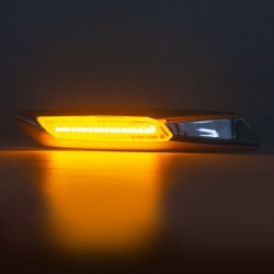 Lampi semnalizare laterala LED crom pentru BMW Seria 5 E60, E61, Seria 3 E90, E91, E92, E93, Seria 1 E81, E82, E87, E88, X1 E84 