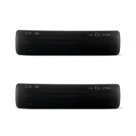 Set de 2 Lampi semnalizare laterala/aripi LED fumurii pentru Land Rover Discovery 3,III, Freelander 2,II, Range Rover Sport I