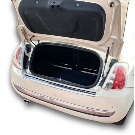 Ornament protectie bara spate/portbagaj crom pentru Fiat 500, 500C din 2007-2015