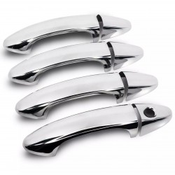 Set de 4 ornamente manere usi cromate pentru Ford B-Max 2012-2017, Fiesta VI 2008-2017, Transit Tourneo Courier din 2014, Ecosport 2012-2017