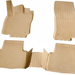Set de 4 covorase bej cauciuc 3D stil tavita premium pentru VW Tiguan II AD1 din 2016