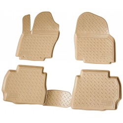 Set de 4 covorase bej cauciuc 3D stil tavita premium pentru Ford Mondeo 4 2007-2014