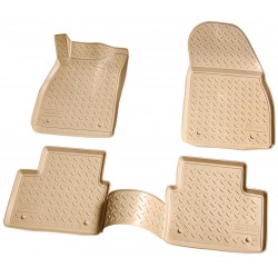 Set de 4 covorase bej cauciuc 3D stil tavita premium Opel Insignia A 2008-2017