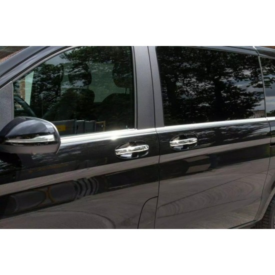 Set de 4 manere de usi cromate keyless go din inox pentru Mercedes Vito, V-Class W447 din 2014
