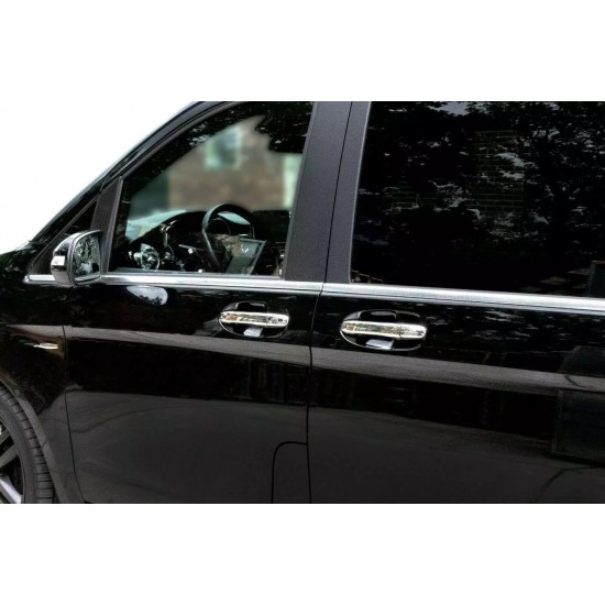 Set de 4 manere de usi cromate keyless go din inox pentru Mercedes Vito, V-Class W447 din 2014
