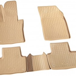 Set de 5 covorase bej cauciuc 3D stil tavita premium pentru VOLVO XC60 II din 2017