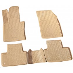 Set de 5 covorase bej cauciuc 3D stil tavita premium pentru VOLVO XC60 II din 2017
