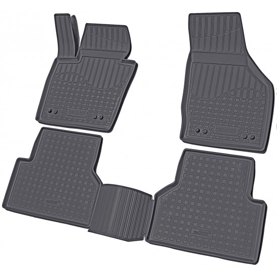 Set de 4 covorase cauciuc 3D stil tavita premium Audi Q3 tip 8U 2011-2018