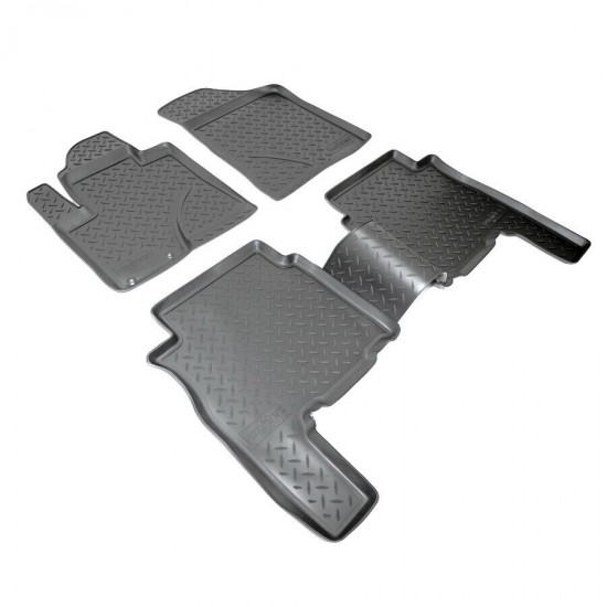 Set de 5 covorase cauciuc 3D stil tavita premium pentru Hyundai Santa Fe 2009-2012