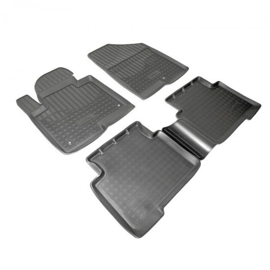 Set de 5 covorase cauciuc 3D stil tavita premium pentru Hyundai Santa Fe 2012-2018