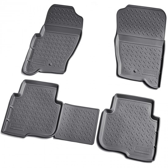 Set de 4 covorase cauciuc 3D stil tavita premium pentru Land Rover Discovery III,3 si IV,4 2004-2017