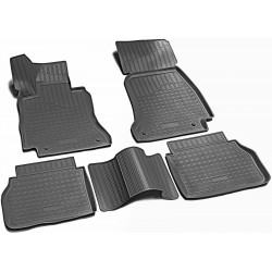 Set de 5 covorase cauciuc 3D stil tavita premium pentru Mercedes E-Class W213, S213, All-Terrain X213 din 2016