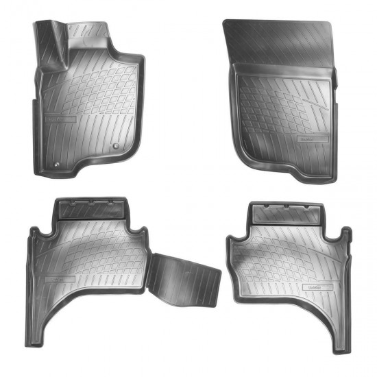 Set de 4 covorase cauciuc 3D stil tavita premium pentru Mitsubishi L200 din 2015