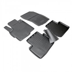 Set de 5 covorase cauciuc 3D stil tavita premium pentru Mitsubishi Outlander 2,II, Citroen C-Crosser, Peugeot 4007 2006-2013