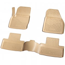 Set de 4 covorase bej cauciuc 3D stil tavita premium pentru Land Rover Range Rover Evoque L538 2011-2018