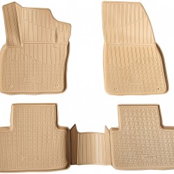 Set de 5 covorase bej cauciuc 3D stil tavita premium pentru Volvo XC40 din 2017