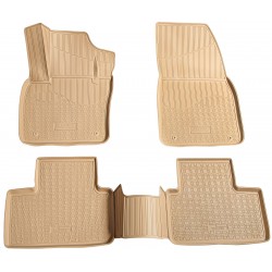 Set de 5 covorase bej cauciuc 3D stil tavita premium pentru Volvo XC40 din 2017