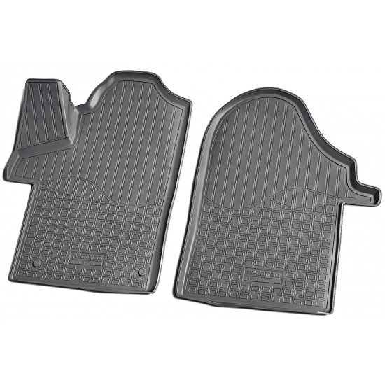 Set de 2 covorase cauciuc 3D stil tavita premium pentru Mercedes V-Class, Vito W447 din 2014