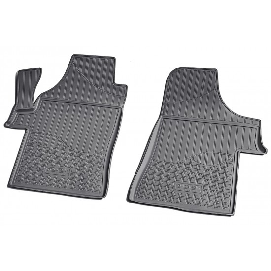 Set de 2 covorase cauciuc 3D stil tavita premium pentru Mercedes Vito, Viano W639 2003-2014