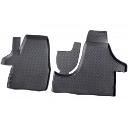 Set de 2 covorase cauciuc 3D stil tavita premium pentru VW T5, T6 din 2003