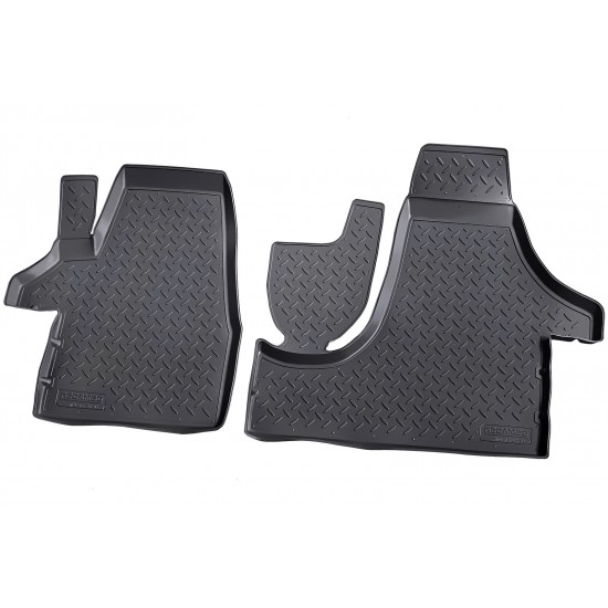 Set de 2 covorase cauciuc 3D stil tavita premium pentru VW T5, T6 din 2003